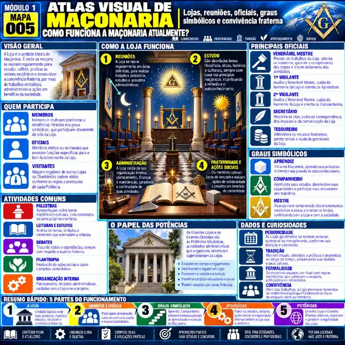 Mapa visual 05 do Atlas Visual da Maçonaria