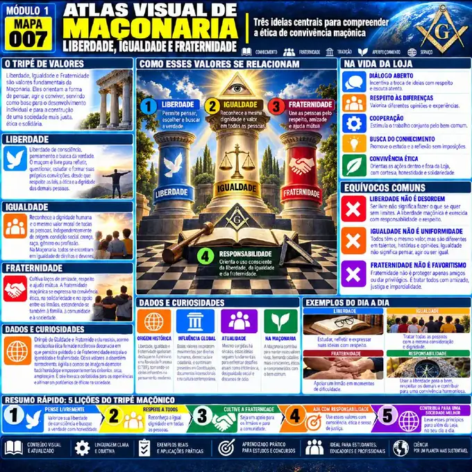 Mapa visual 07 do Atlas Visual da Maçonaria