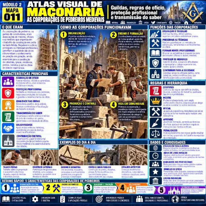 Mapa visual 11 do Atlas Visual da Maçonaria