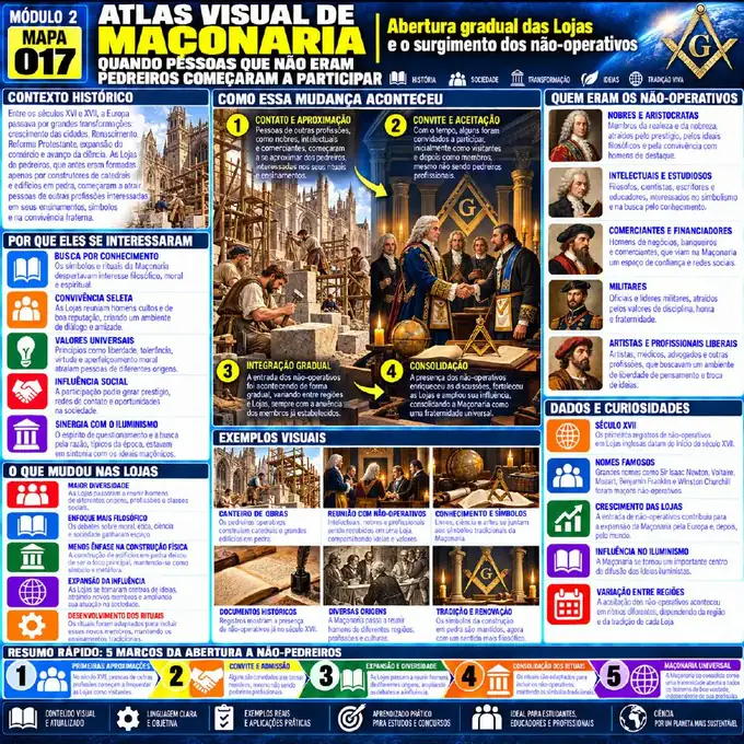 Mapa visual 17 do Atlas Visual da Maçonaria